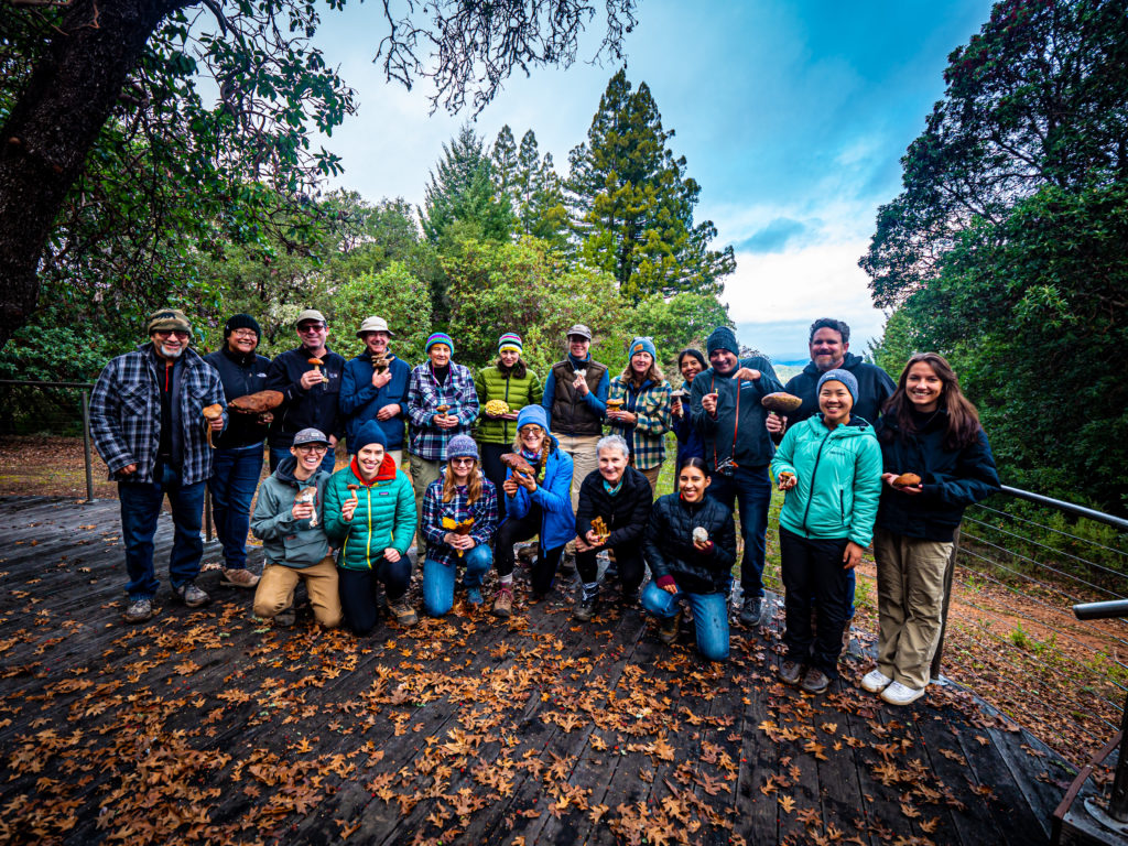 mushroom outing group photo at riddell