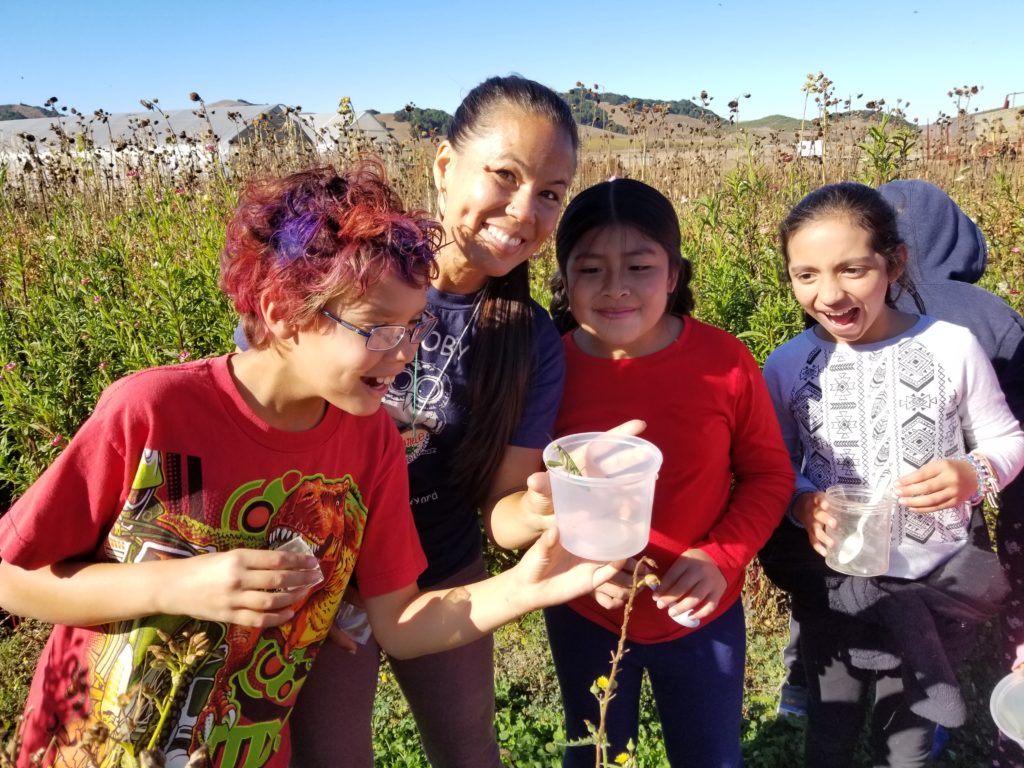 LandPaths staff with IOOBY students at the farm